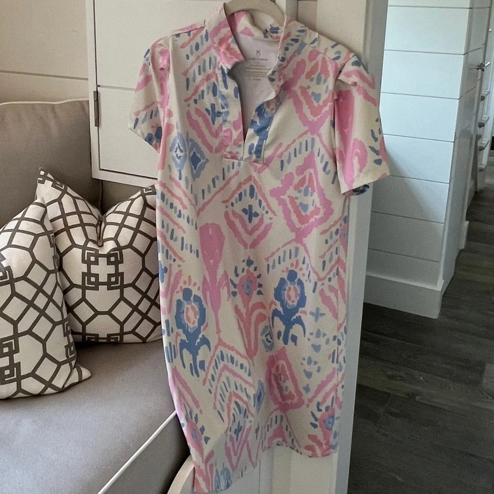 NWOT Dudley Stephens Parker Puff Sleeve Dress in Luxe Stretch - Picture 4 of 10